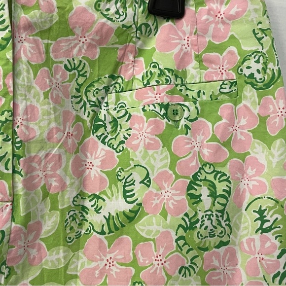 Lilly Pulitzer Vintage White Label Skirt in Tiger Cloud Pink Green - Picture 3 of 7